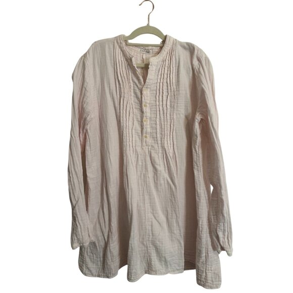 CP Shades X Free People Yoko Tunic Dress Pintuck Lagenlook Boho Pink - Large - Picture 2 of 7